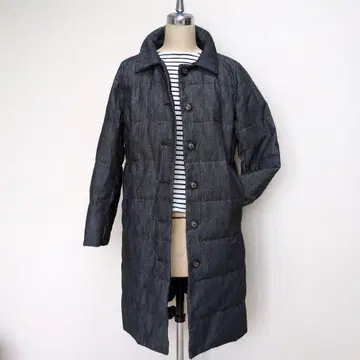 데님풍 충전솜 퀼팅 코트 사이즈 M