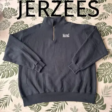 90s 빈티지 구제 의류 저지 하프 지퍼 맨투맨 블랙 M
