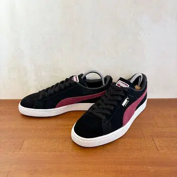 새상품급 푸마 스웨이드 23.5cm 블랙 x 보르도 천연 가죽 572