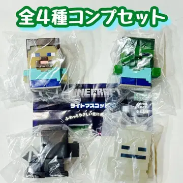 컴프 MINECRAFT 라이트 마스코트 2종 전체 4개 세트 마인크래프트
