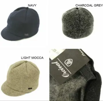 ORCIVAL 울 헌팅 캡 캡 네이비