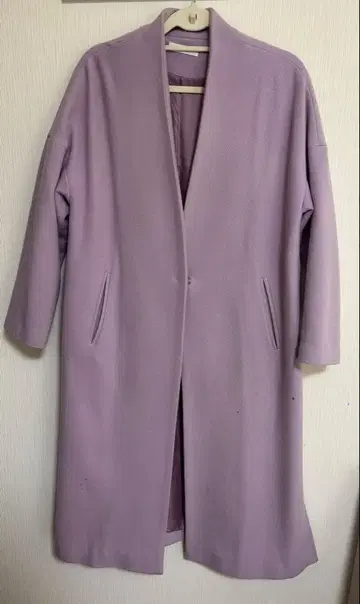 DOU DOU 라벤더 체스터 코트