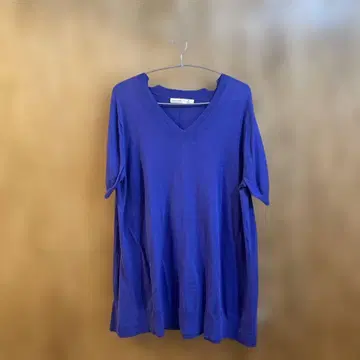 as know as 아즈노우아즈 파랑 V넥 니트 오버 사이즈 오오라카상