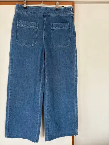 투모로우랜드 블루 와이드 데님 팬츠