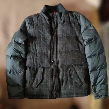 체크 무늬 퀼팅 자켓