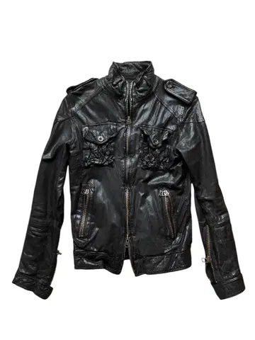 [ BuffaloBobs ] 싱글 라이더 가죽 주름 가공