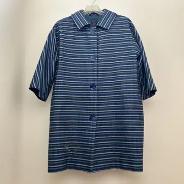 미나 페르호넨 코트 블루 스트라이프