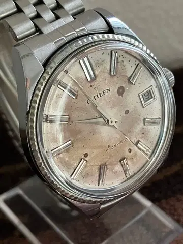 시티즌 호머 데이트 수동 와인딩 레어 빅 케이스 플루티드 베젤 새상품급