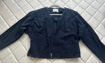 네이비 노카라 자켓