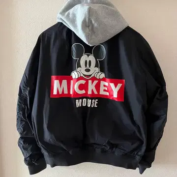 [ RCWB x Disney ] 후드 부착 리버서블 블루종 M