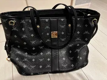 블랙 다이아몬드 패턴 토트백