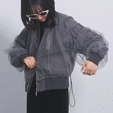 자켓 튤 레이어드 MA-1