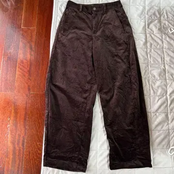 UNIQLO 코듀로이 커브 팬츠 S 사이즈 다크 브라운