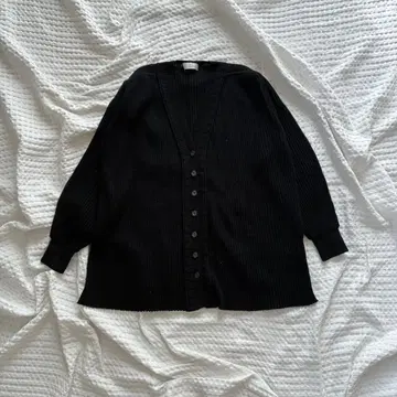 일본제 울100% 블랙 V넥 가디건 캐시미어 터치 한국 스타일 리브