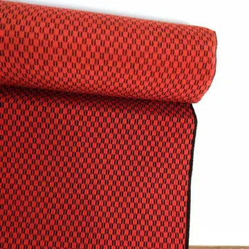 쇼와 레트로 빨간색과 블랙 기모노 옷감 리메이크