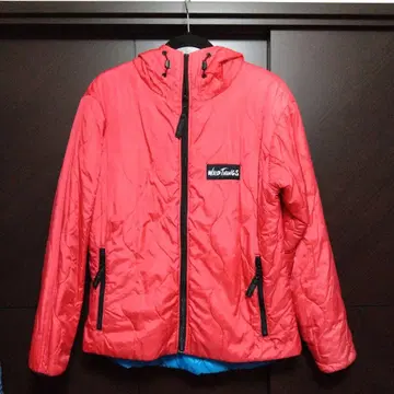 WILD THINGS 후드 부착 나일론 자켓 빨간색 & 파랑