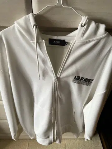AZUL 화이트 집업 후드티 M