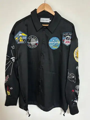 overprint patch shirts black