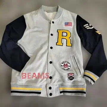BEAMS 바시티 자켓 미국 국기 자수 여성용 오샤레 아메카지