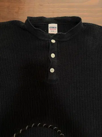 IRON HEART 헨리넥 블랙 XXL