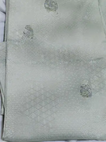 워셔블 기모노 그린 이중 기모노 나츠메 토비가라 코몬