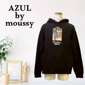 zG514 [ L ] AZUL by moussy 후드티 캥거루 포켓
