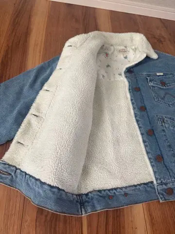 보아 카라 부착 데님 자켓