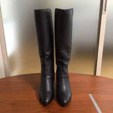 꼼므 드 모드 블랙 가죽 롱 부츠 미사용 새상품