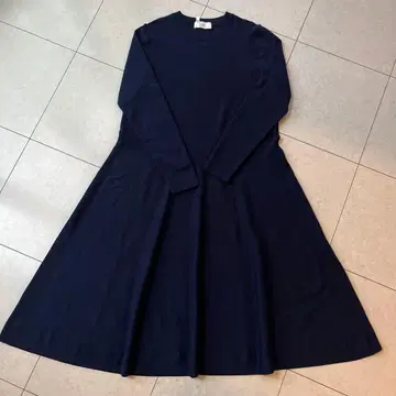 새상품급 클리닝 완료 SLOBE IENA 네이비 롱 원피스