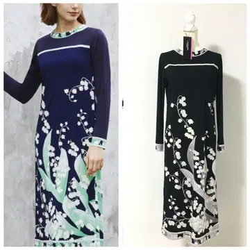 미사용 새상품 22만 엔 LEONARD 레오나르 칸칸 원피스 택 포함