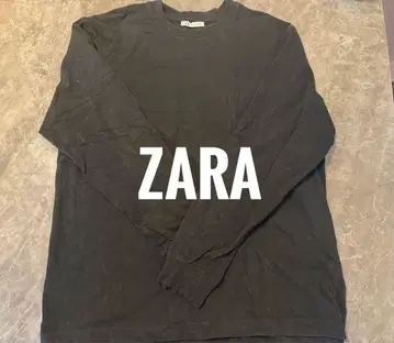 ZARA 블랙 롱 슬리브 T셔츠 XL