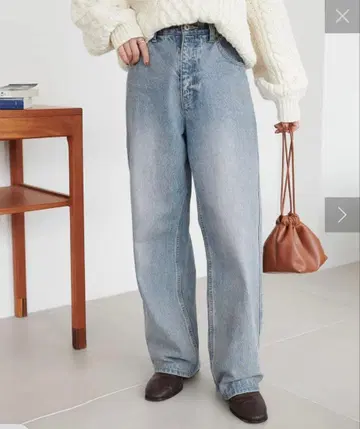 디스코트 스트레이트 데님 팬츠