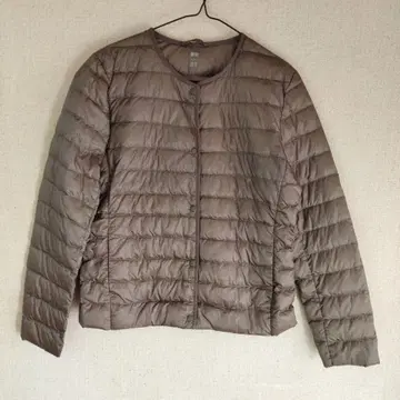 유니클로 노카라 다운 자켓 L 사이즈