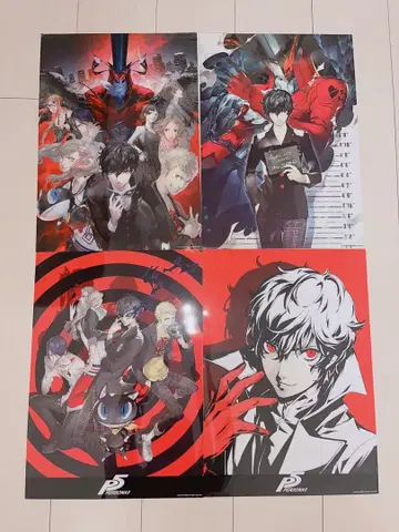 P5 비주얼 클리어 포스터 4장 세트 페르소나5