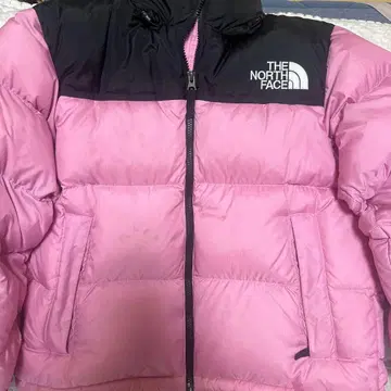 THE NORTH FACE 얼룩 있음 다운 자켓 핑크/블랙