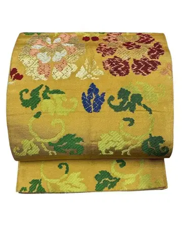 S125 앤티크 후쿠로 오비 화문 일품 6통 패턴 후쿠로 오비