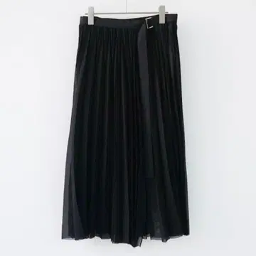 sacai 플리츠 롱 스커트 벨트 포함