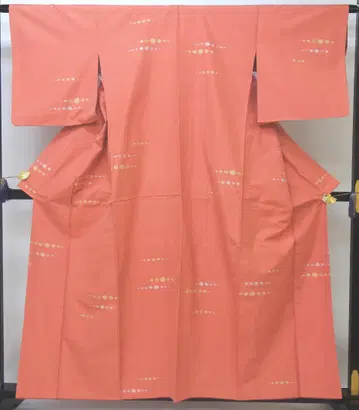 새상품급 중고  바치카라 물방울 패턴 옅은 빨간색 N71104-8