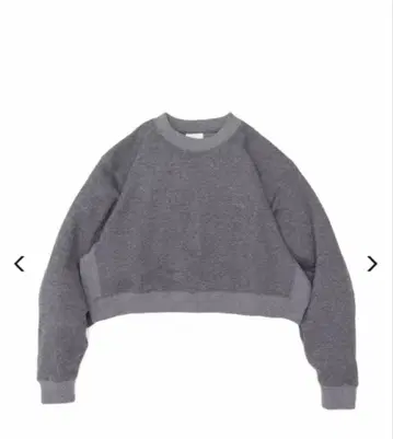 HYKE CROPPED SWEAT SHIRT 그레이 크롭 맨투맨