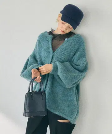 미사용 새상품 COCODEAL / 기모 오버 니트 가디건