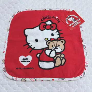 산리오 초레어 헬로키티 40주년 한정판 타월 레트로 손수건