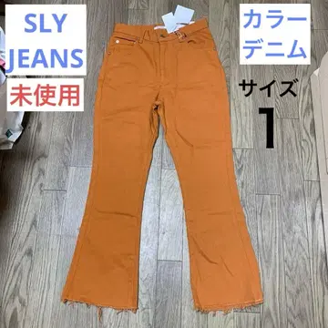 [ 미사용 ] 여성용 데님 SLY JEANS 사이즈 1 오렌지