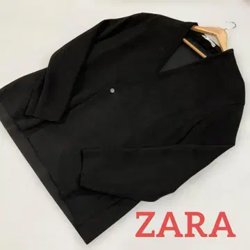 ZARA 남성용 벨로아 느낌 자켓 코트 블랙 XL #2995