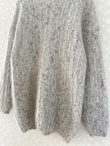 빈티지 모헤어 니트 모헤어 니트 네프 패턴