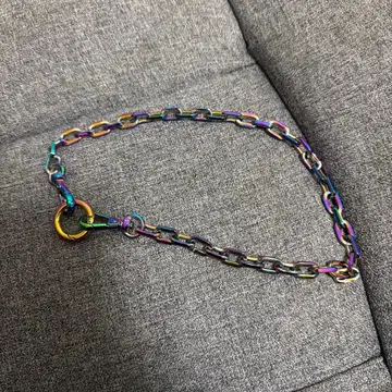 멀티 컬러 체인 목걸이