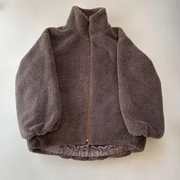 INTIMATE 보아 스탠드 재킷 브라운