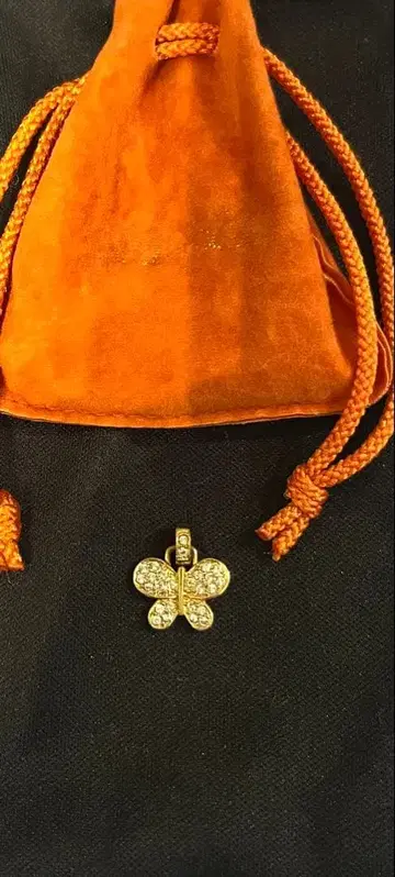 폴리 폴리 목걸이 나비 펜던트 탑 지르코니아