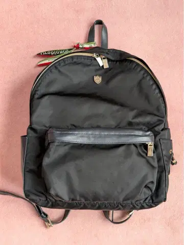 오로비안코 블랙 나일론 백팩