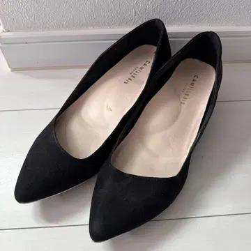 RANDA 로우힐 펌프스 심플 비즈니스 스웨이드 24 블랙