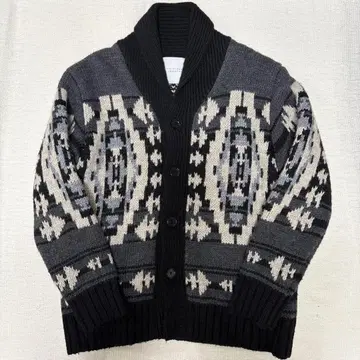매킨토시 철학 알파카 혼방 두꺼운 원단 니트 가디건 40